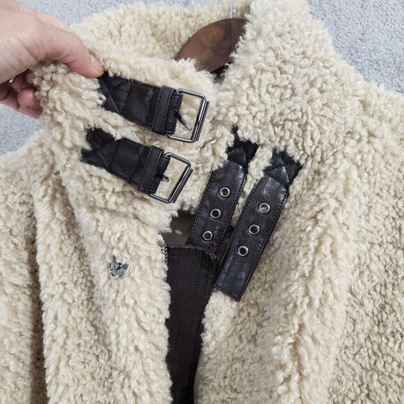 Asos Design Sherpa Teddy Jacket XL Polyester & Cotton Blend Men's Outerwear JPT - Picture 9 of 11